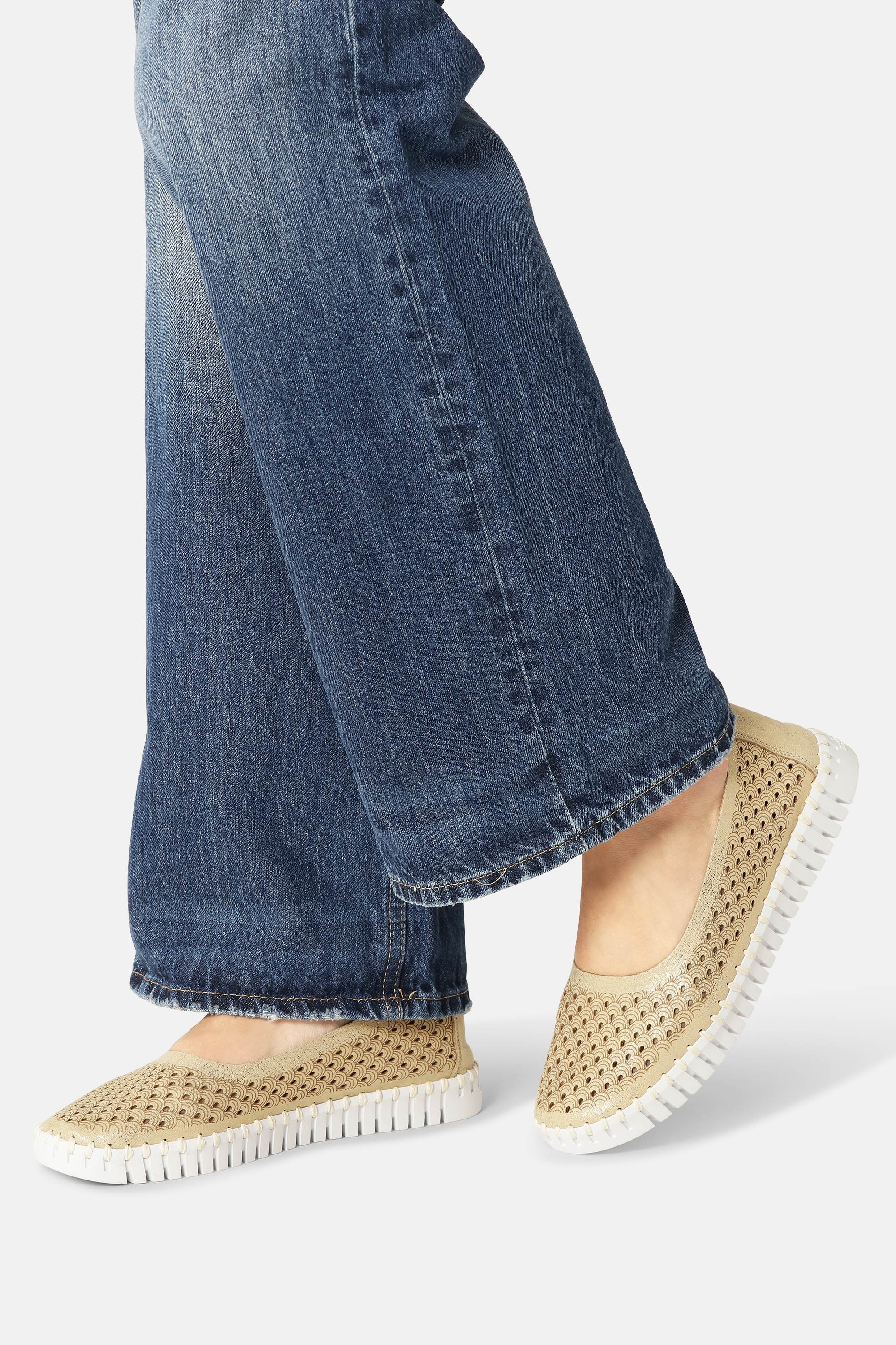 Tulip Skor Glitter - Platin White